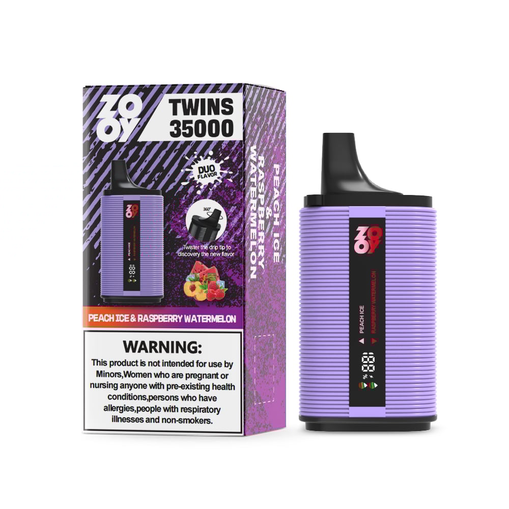 ZOOY TWINS 35000 35K Puffs Dual Flavors Disposable Vape with Digital Screen