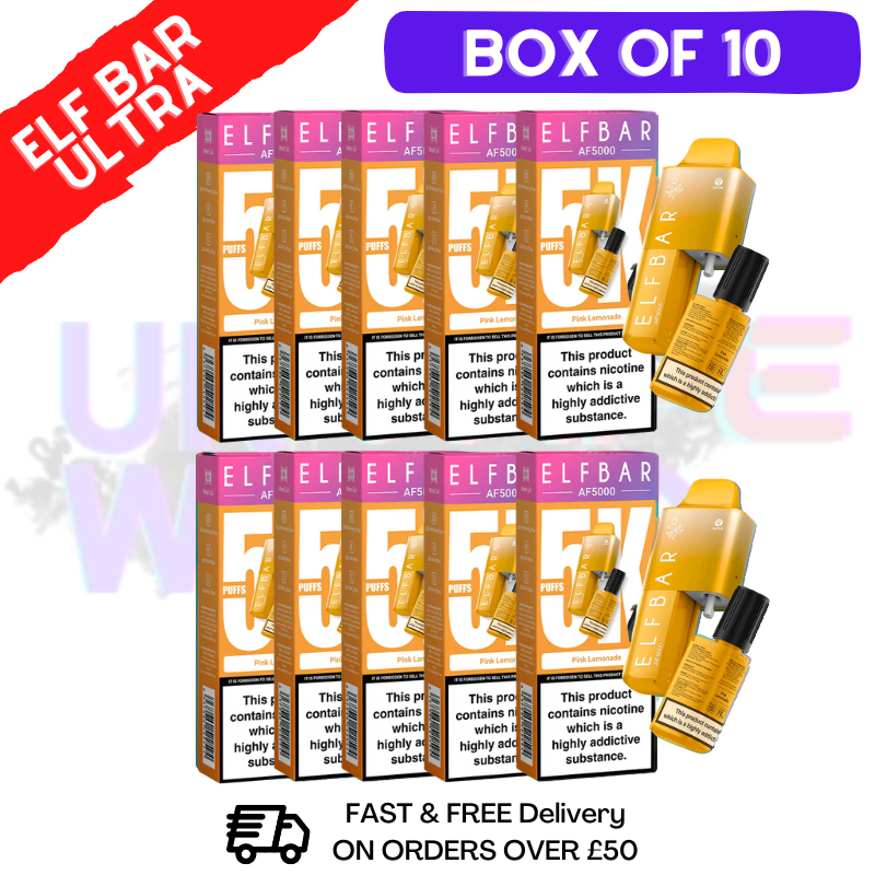 Pink Lemonade Elf Bar 5000 Puff 5K Bar BOX OF 10