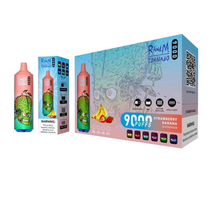 RANDM TORNADO 9000 Disposable Vape Wholesale,850 mAh 18 ML  50 Flavors