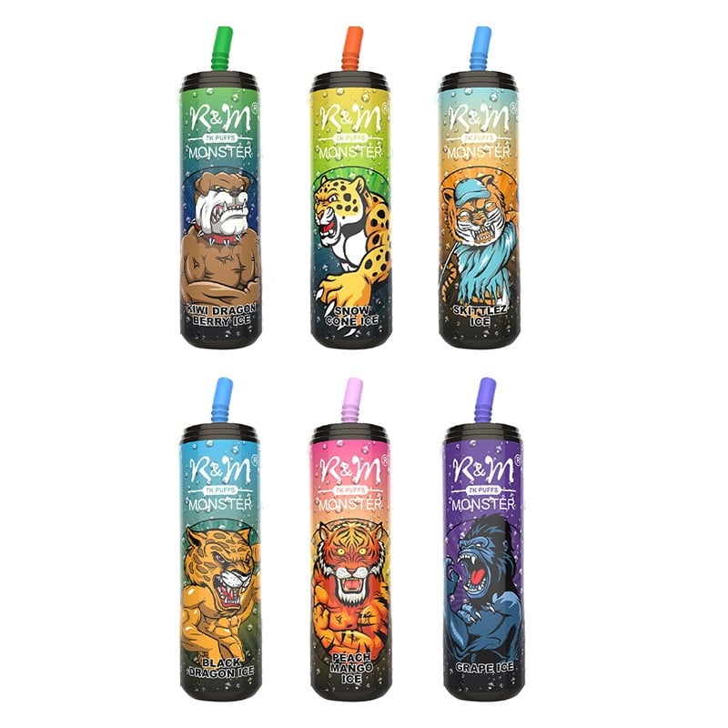 R&M Monster 7000 Puffs  5% Nicotine Rechargeable Disposable vape