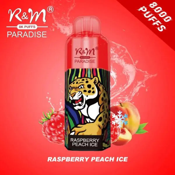 R&M Paradise 8000 puffs 0% 2% 3% 5% Nicotine Rechargeable Disposable vape