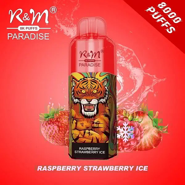 R&M Paradise 8000 puffs 0% 2% 3% 5% Nicotine Rechargeable Disposable vape