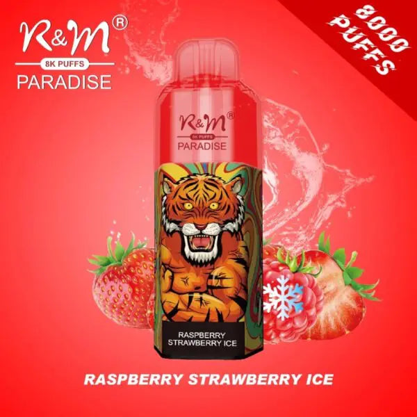 R&M Paradise 8000 puffs 0% 2% 3% 5% Nicotine Rechargeable Disposable vape