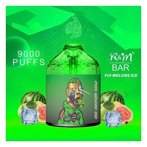 R&M BAR 9000 Puffs 0% 2% 3% 5% Nicotine Rechargeable Disposable vape