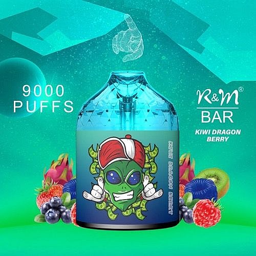 R&M BAR 9000 Puffs 0% 2% 3% 5% Nicotine Rechargeable Disposable vape