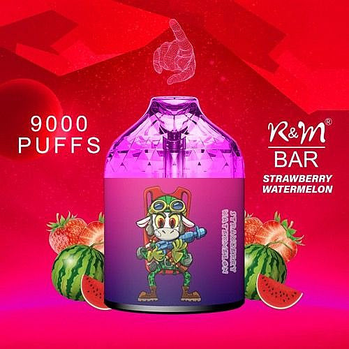 R&M BAR 9000 Puffs 0% 2% 3% 5% Nicotine Rechargeable Disposable vape