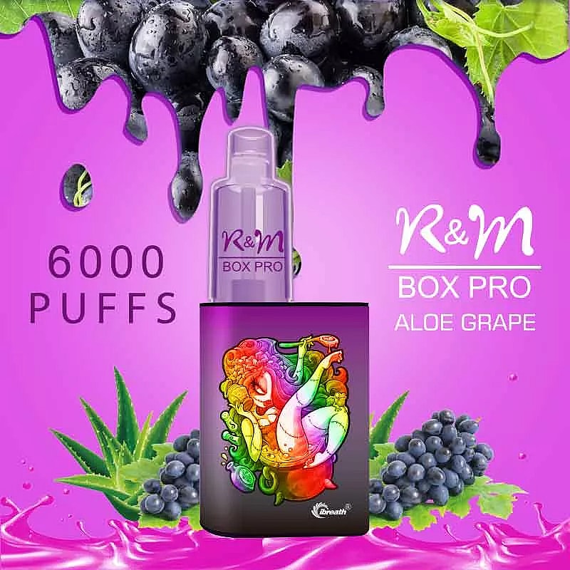R&M  BOX  PRO 6000 Puffs  5% Nicotine Rechargeable Disposable vape