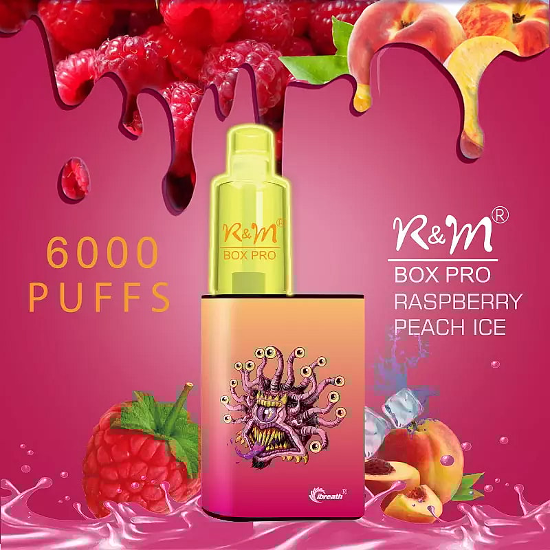 R&M  BOX  PRO 6000 Puffs  5% Nicotine Rechargeable Disposable vape
