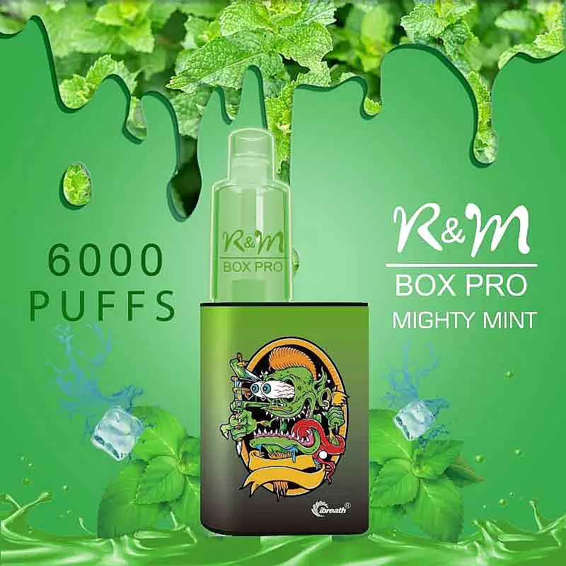 R&M  BOX  PRO 6000 Puffs  5% Nicotine Rechargeable Disposable vape