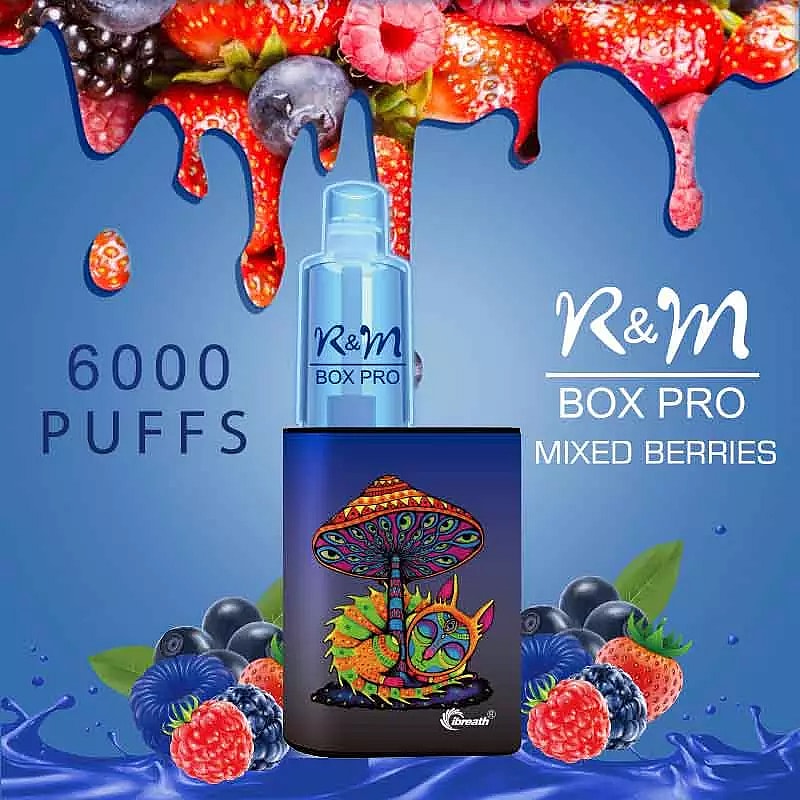 R&M  BOX  PRO 6000 Puffs  5% Nicotine Rechargeable Disposable vape