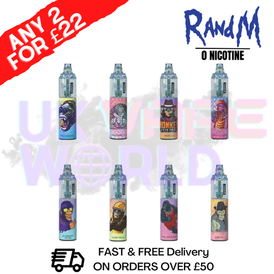 0% Nic RandM Tornado 7000 Vape Puff R & M Bars