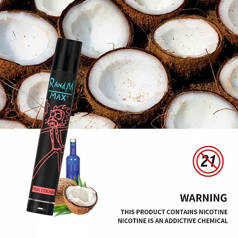 RandM Max+ 1700 Puffs 0% 2% 3% 5% Nicotine Rechargeable Disposable vape