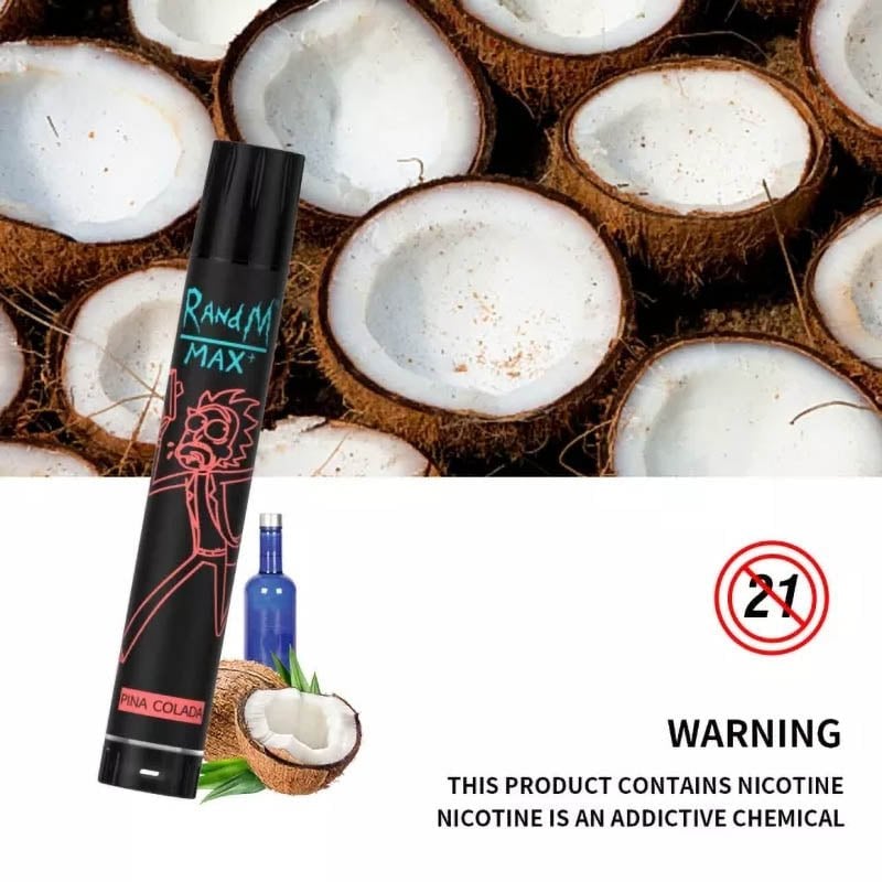 RandM Max+ 1700 Puffs 0% 2% 3% 5% Nicotine Rechargeable Disposable vape