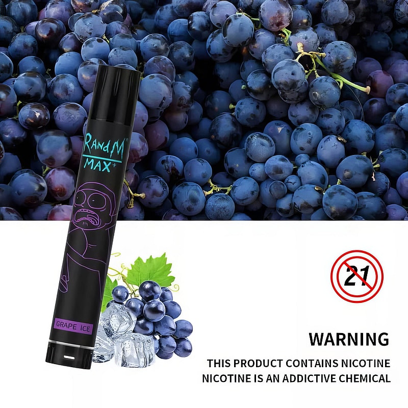RandM Max+ 1700 Puffs 0% 2% 3% 5% Nicotine Rechargeable Disposable vape