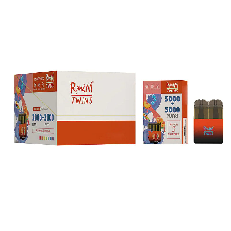 RandM Twins 6000 Puffs 0% 2% 3% 5% Nicotine Rechargeable Disposable vape