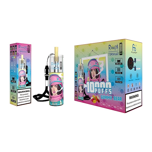 RandM Tornado 10000 Plus Puffs 2% 5% Nicotine Rechargeable Disposable vape