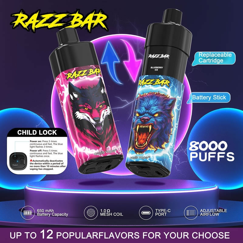 650mAh Rechargeable Vape - 3.8V Output, 1.0Ω Mesh Coil, Type-C