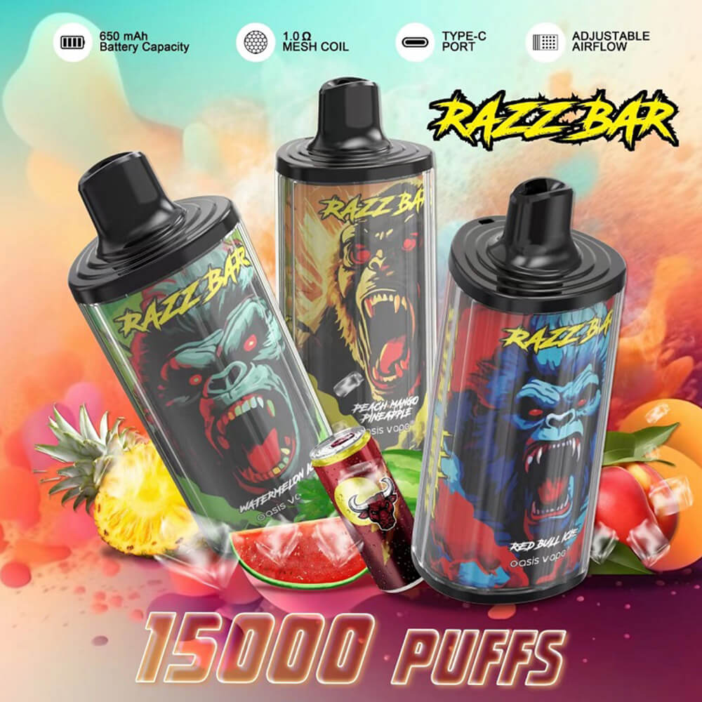 Razz Bar 15000 Puffs Disposable Vape In Sales