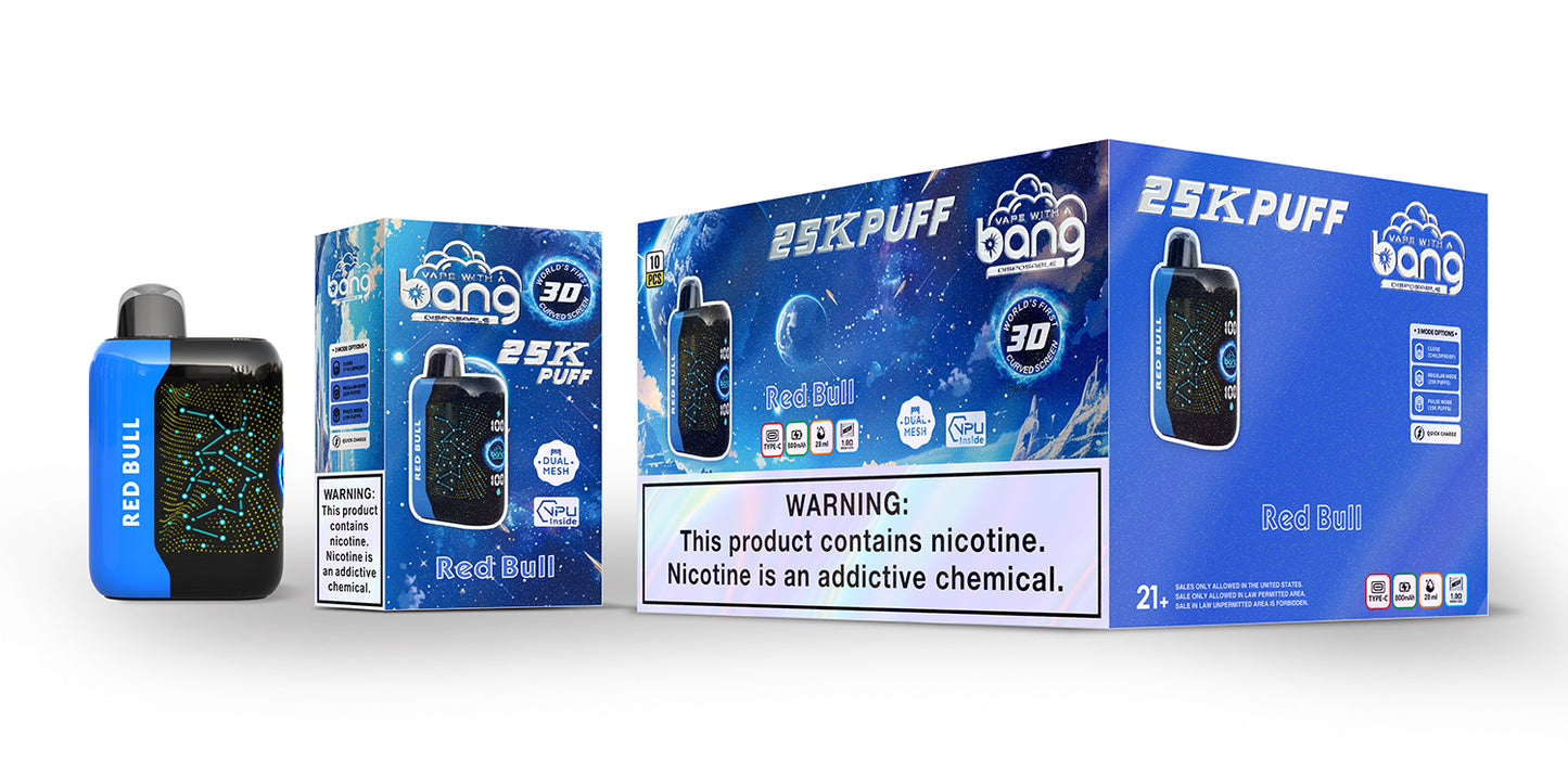 Bang Starry  25K Puffs Smart Full Screen Turn Ice Wholesale Disposable Vape Puff 36k Prefilled Pod