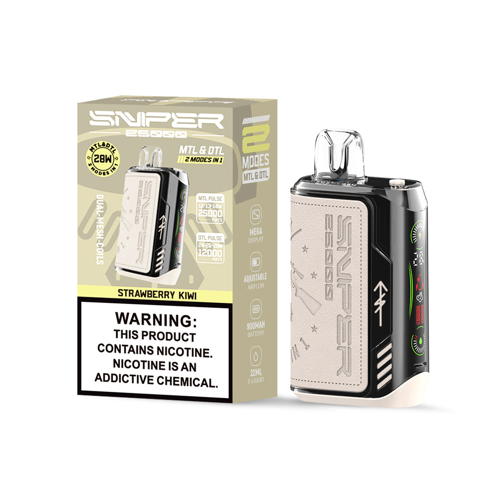 SNPER VAPMOD Sniper 25000Puffs  900 mAh Battery Digital Screen Vape  LED Screen Shisha Hookah Price 25K