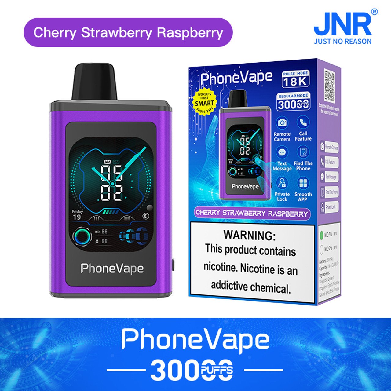JNR Phone Vape 30000 30K Puffs Latest Smart Disposable Vape