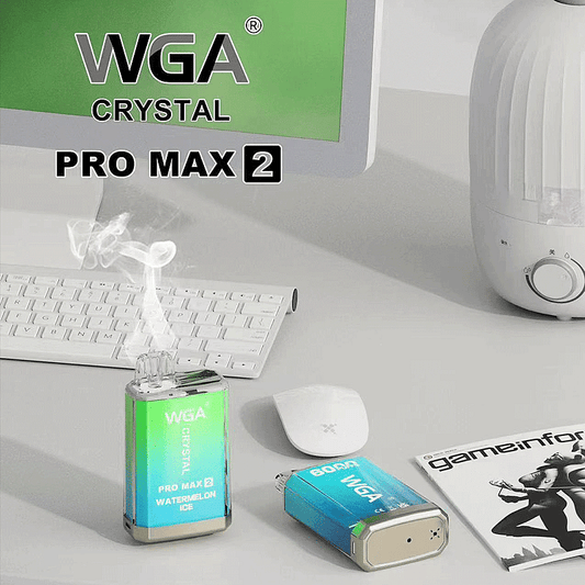 WGA Crystal 6000 Puffs Original Edition 2% Nicotine Disposable Pod-1600mAh Battery, 20ml E-liquid, Multiple Nicotine 27 Flavors
