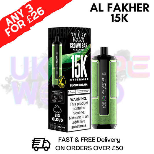 Space Dream Al Fakher HyperMax 15k Puff | ANY 3 FOR £26