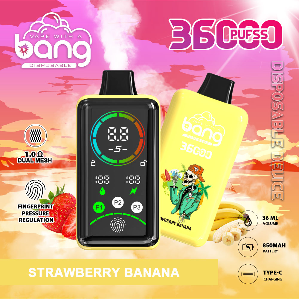 BANG 36K Puffs Smart Full Screen Turn Ice Wholesale Disposable Vape Puff 36k Prefilled Pod