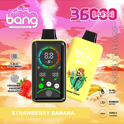 BANG 36K Puffs Smart Full Screen Turn Ice Wholesale Disposable Vape Puff 36k Prefilled Pod