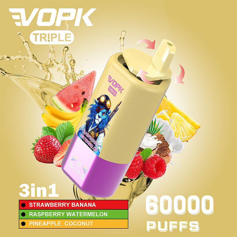 Vopk Triple 60000 60k Puffs 3 in 1 Flavors Disposable Vape with Smart Screen