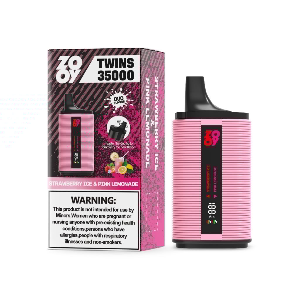 ZOOY TWINS 35000 35K Puffs Dual Flavors Disposable Vape with Digital Screen