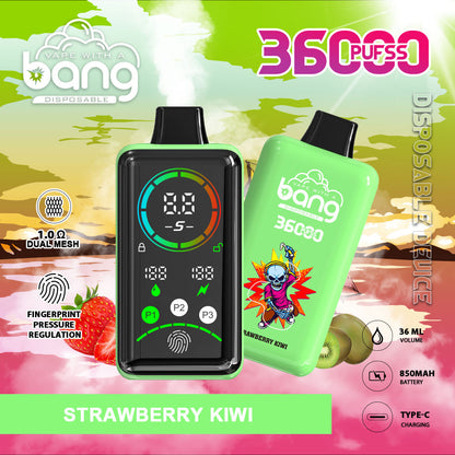 BANG 36K Puffs Smart Full Screen Turn Ice Wholesale Disposable Vape Puff 36k Prefilled Pod