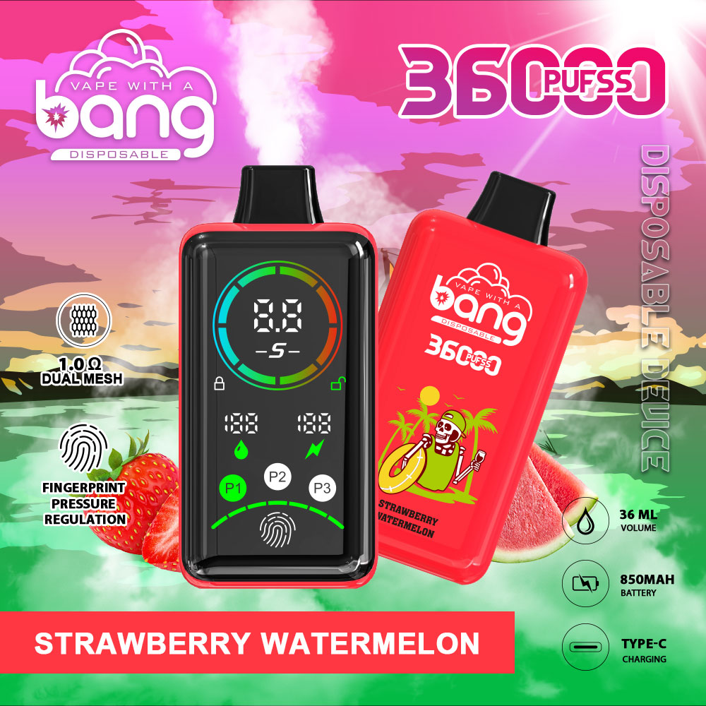 BANG 36K Puffs Smart Full Screen Turn Ice Wholesale Disposable Vape Puff 36k Prefilled Pod