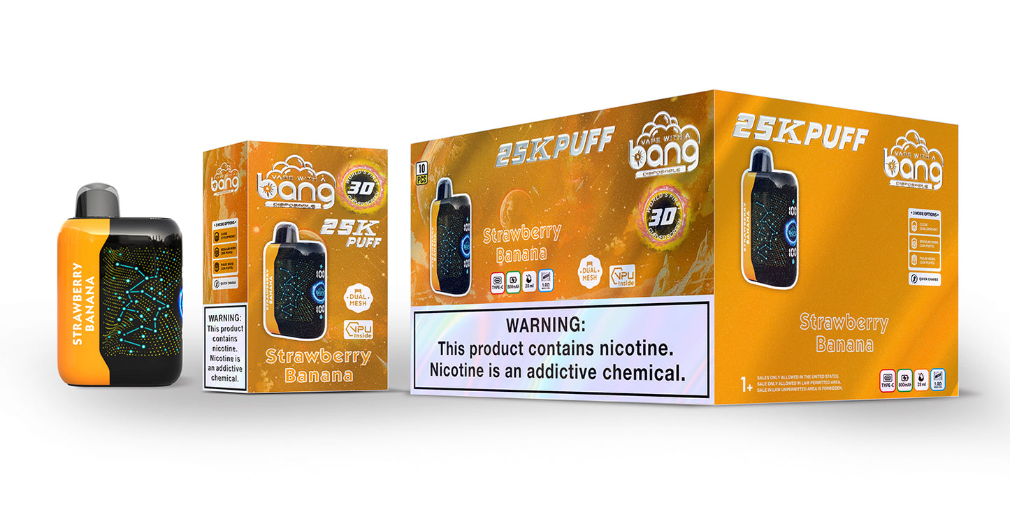 Bang Starry  25K Puffs Smart Full Screen Turn Ice Wholesale Disposable Vape Puff 36k Prefilled Pod