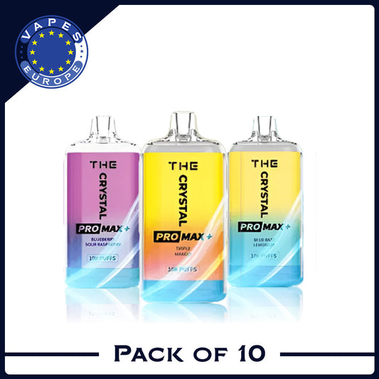The Crystal Pro Max + 10000 Disposable Vape Pod Box Of 10