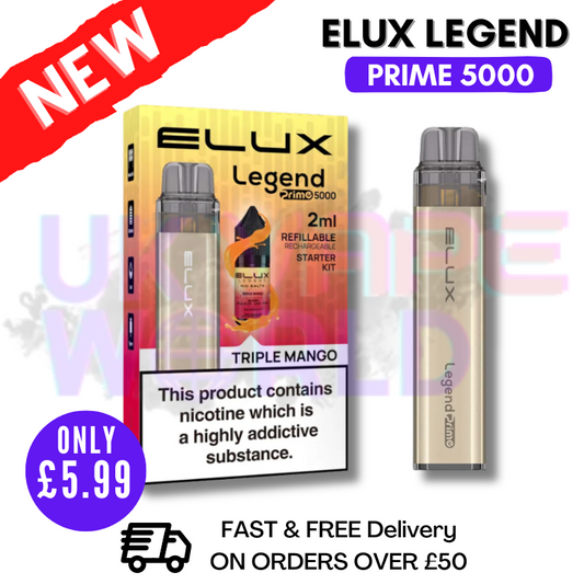 Triple Mango Elux Legend PRIME 5000 Puff Disposable Vape Kit