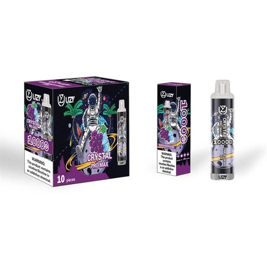 Hot Selling Uzy Crystal Pro Max 10k Puff Disposable Vape Electronic Cigarette Vape 20 Flavors