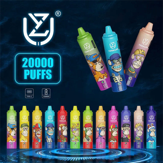 Uzy Tornado 20k Puff Disposable E Cigarettes Desechable Vape 28ml Rechargeable Electronic Puffs 20000