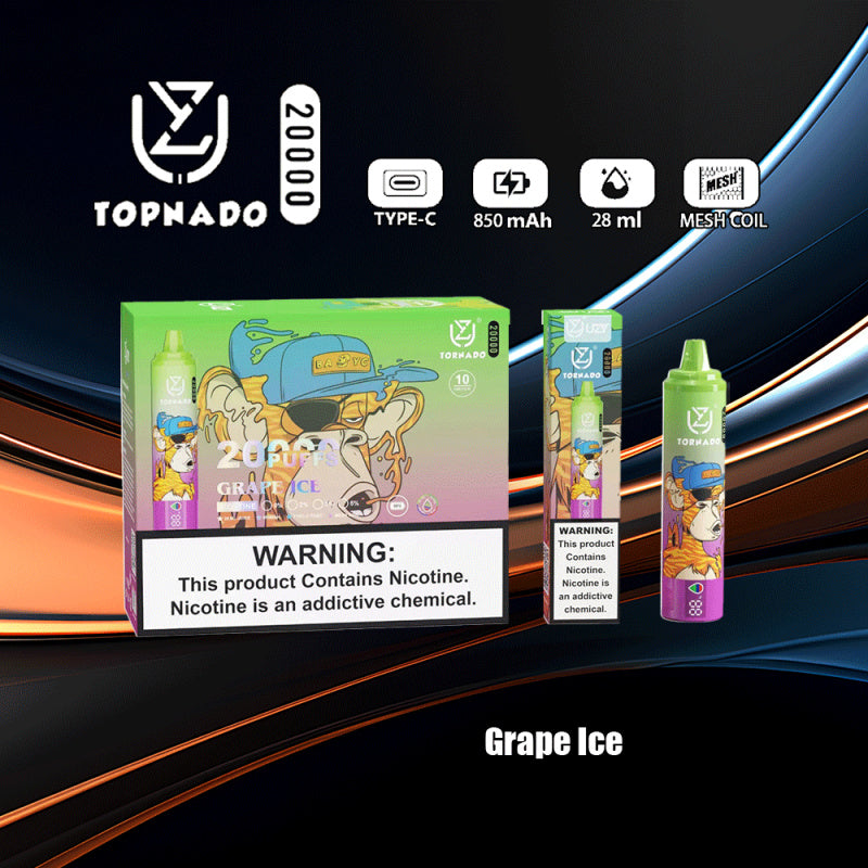 Uzy Tornado 20000 Puffs Disposable Vape Puff 20k Electronic Cigs 20k 12 Flavors