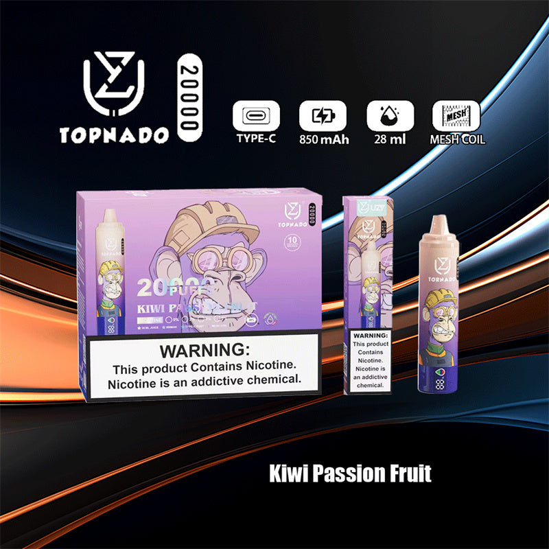 Uzy Tornado 20k Puff Disposable E Cigarettes Desechable Vape 28ml Rechargeable Electronic Puffs 20000