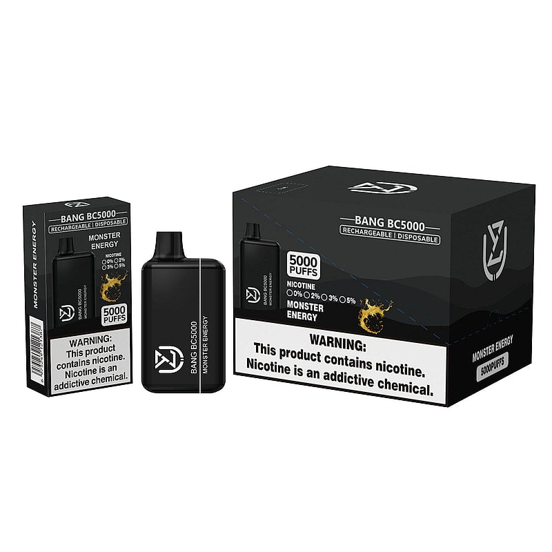 UZY BANG BC5000 0% 2% 3% 5% nicotine 5000puffs disposable electronic cigarettes-650mAh Battery, 13ml E-liquid, Multiple Nicotine 12 Flavors