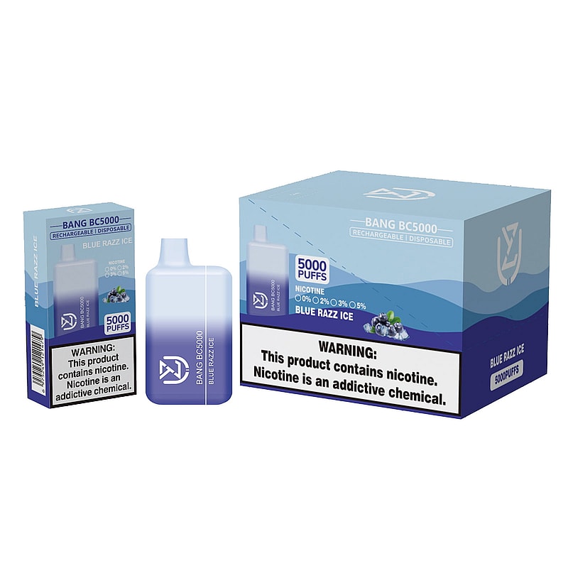 UZY BANG BC5000 0% 2% 3% 5% nicotine 5000puffs disposable electronic cigarettes-650mAh Battery, 13ml E-liquid, Multiple Nicotine 12 Flavors