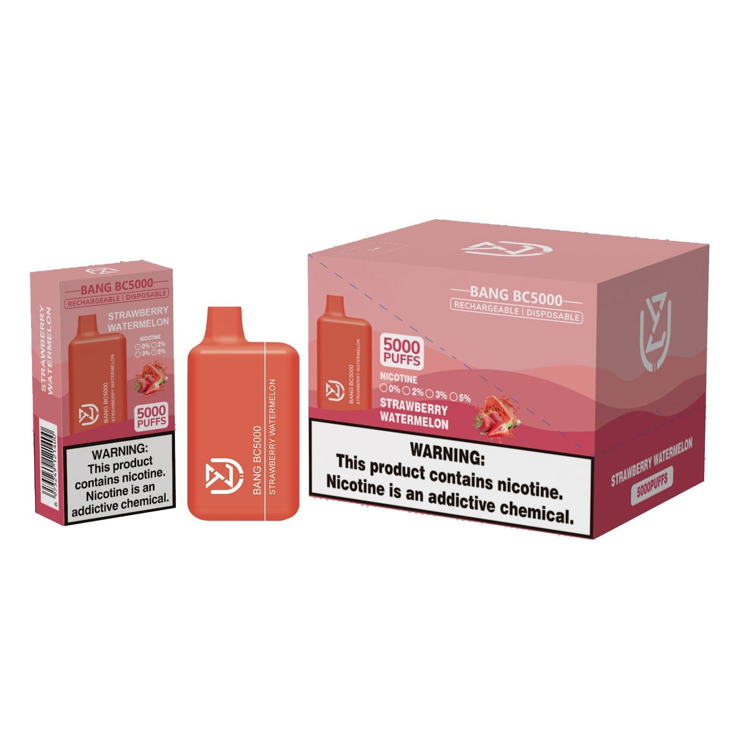 UZY BANG BC5000 0% 2% 3% 5% nicotine 5000puffs disposable electronic cigarettes-650mAh Battery, 13ml E-liquid, Multiple Nicotine 12 Flavors