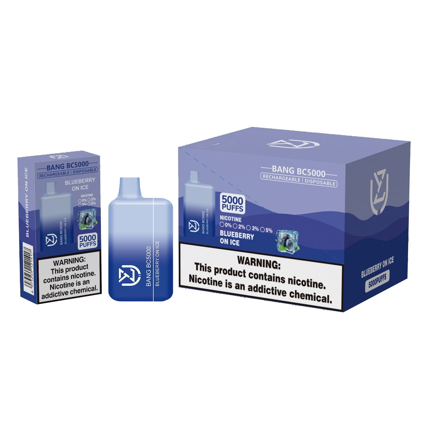 UZY BANG BC5000 0% 2% 3% 5% nicotine 5000puffs disposable electronic cigarettes-650mAh Battery, 13ml E-liquid, Multiple Nicotine 12 Flavors
