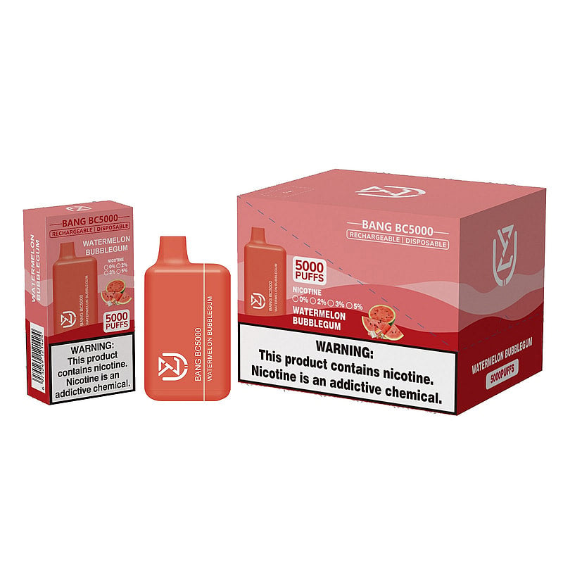 UZY BANG BC5000 0% 2% 3% 5% nicotine 5000puffs disposable electronic cigarettes-650mAh Battery, 13ml E-liquid, Multiple Nicotine 12 Flavors