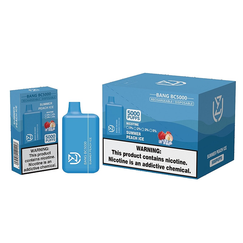 UZY BANG BC5000 0% 2% 3% 5% nicotine 5000puffs disposable electronic cigarettes-650mAh Battery, 13ml E-liquid, Multiple Nicotine 12 Flavors