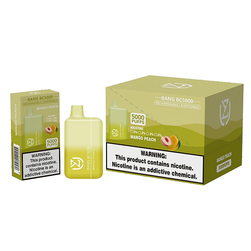 UZY BANG BC5000 0% 2% 3% 5% nicotine 5000puffs disposable electronic cigarettes-650mAh Battery, 13ml E-liquid, Multiple Nicotine 12 Flavors