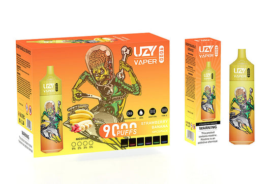 UZY Vaper 9000 Puffs  0% 2% 3% 5% Nicotine Rechargeable Disposable Pod