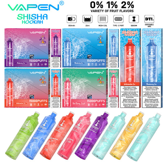 EU Warehouse VAPEN Shisha Hookah DTL 15000Puffs Disposable Vape JNR Flavors 15K Puff Vapes