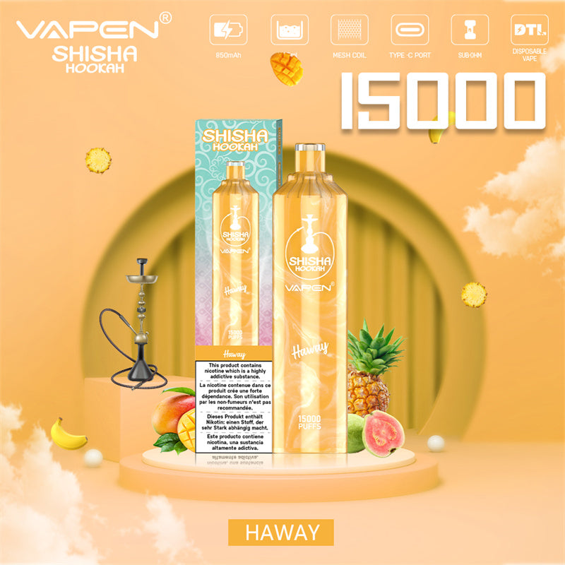 EU Warehouse VAPEN Shisha Hookah DTL 15000Puffs Disposable Vape JNR Flavors 15K Puff Vapes
